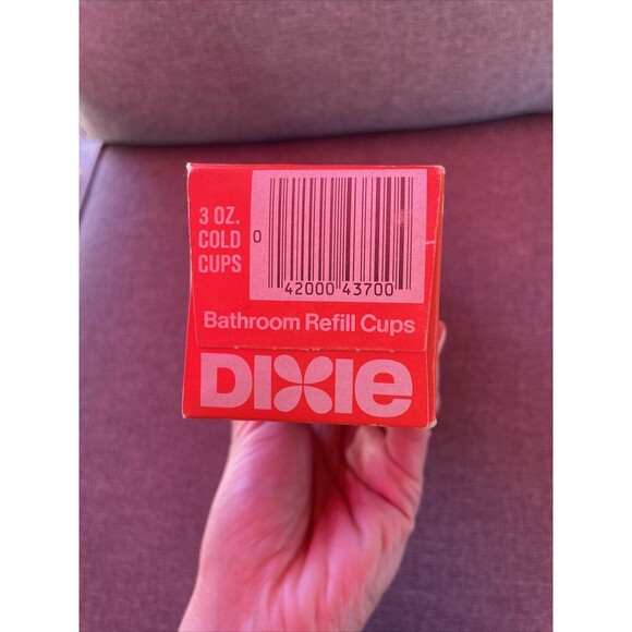 VTG Dixie 3 oz Bath Cups 100 Count 1974 Yellow Floral Peacock Sealed In Box NOS - Picture 6 of 6